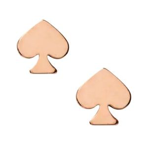 KATE SPADE • Rose Gold Mini Signature Spade Earrings
